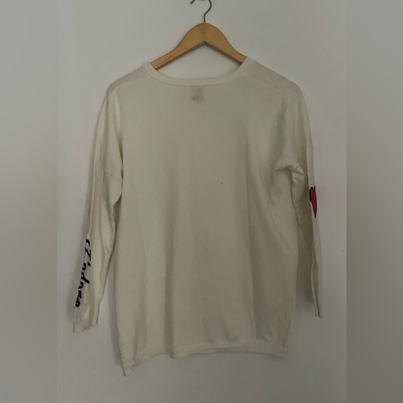 BRODIE Fine Cashmere Oversized V-Neck Sweater Cotton Cashmere Blend Relaxed Fit - Picture 9 of 9
